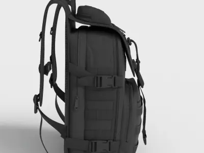 MILITARY TACTICAL BACKPACK Low-poly 3D model