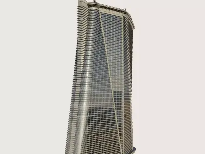 Building Skyscraper City Town Downtown Street Futuristic Utopia Low-poly 3D model