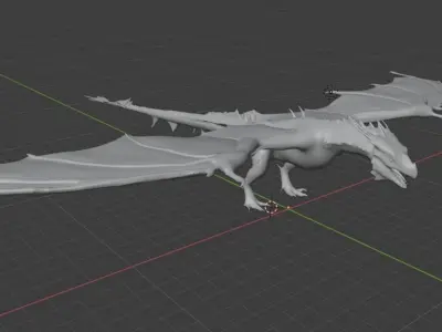 Dragon wyvern Low-Poly  Low-poly 3D model