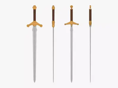 Fantasy Medieval Weapon Pack Free low-poly 3D model