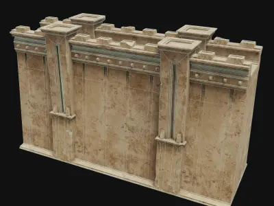 ANCIENT WALLS BUILDER DESERT SAND STONE OLD EGYPT AAA COLLECTION Low-poly 3D model