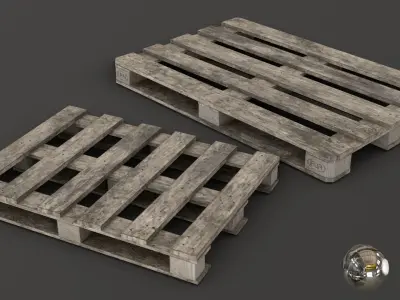 Euro Pallets Assets 03 Low-poly 3D model