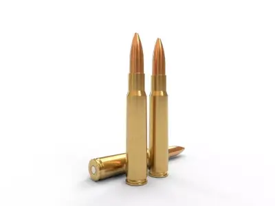 77x58mm Arisaka Ammo Low-poly 3D model