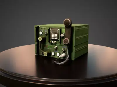 Army Radio  Low-poly 3D model