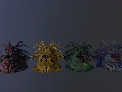 Monster Slug Low-poly 3D model