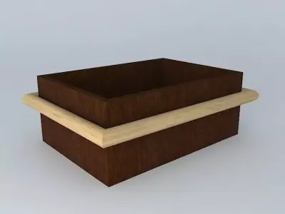 wooden box wooden box garnish Free 3D model