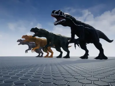 3DAllosaurus 20 Low-poly 3D model