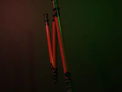 Playful Cloud ie Red and Black Nunchucks Free low-poly 3D model