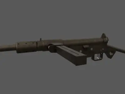 Sten Gun - British WW2 Weapon Low-poly 3D model