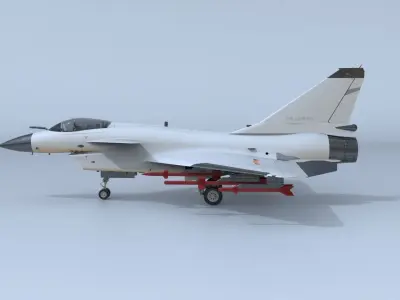 Chinese J-11A fighter  3D model