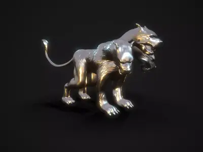 Cerberus 3D print model silver lion Free 3D print model