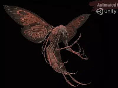 FlyingBug2 A1 Low-poly 3D model