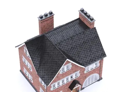 English Brick House 20 Low-poly 3D model