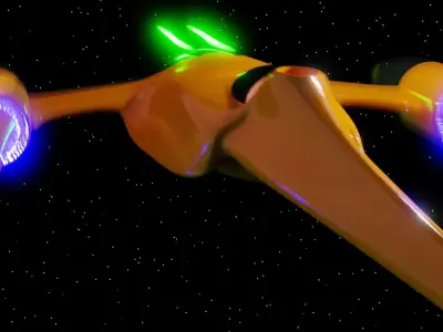 N1 Naboo Starfighter Free low-poly 3D model