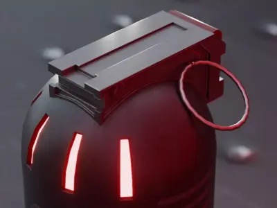 Sci-Fi Tactical Grenade - Game Ready Low-poly 3D model