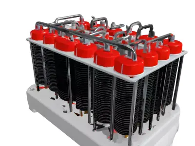 Modular Industrial Electronic Component Low-poly 3D model