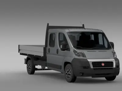 Fiat Ducato Crew Cab Truck 2009 2014 3D model