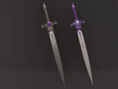 Twin Royal Swords Royal Swords - Twin Melee Weapons Low-poly 3D model