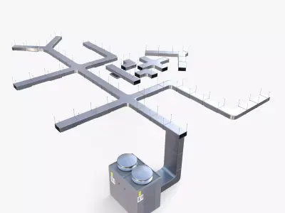 Duct ventilation system V1 3D model