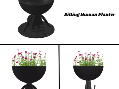 Sitting Human Planter 3D print model