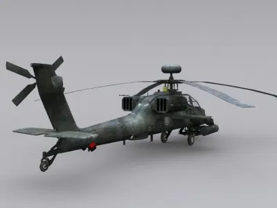 Boeing AH-64 Apache  Low-poly 3D model