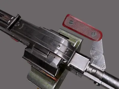 PKM Machine Gun Low-poly 3D model