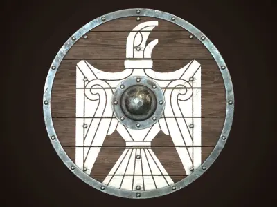 Viking Shield 03 Low-poly 3D model