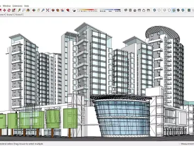 Sketchup Hotel K3 3D model