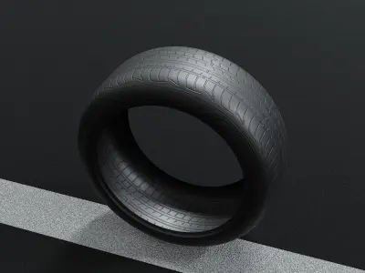 Good Year Lowpoly Tire 01 Low-poly 3D model