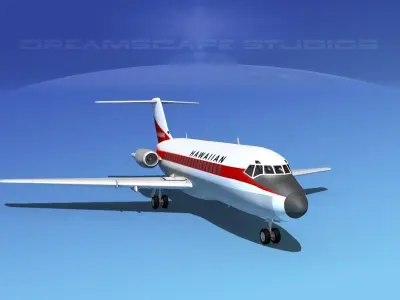 Douglas DC-9-20 Hawaiian 3D model