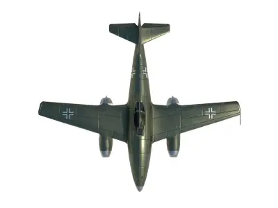 Messerschmidt me262 aircraft airplane fighter Low-poly 3D model