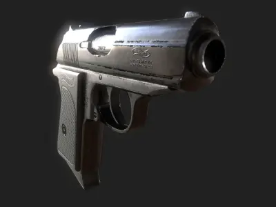 Walther PPK S 380 Low-poly 3D model