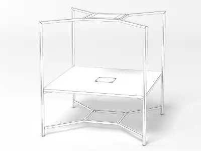 HUB Office Table 3D model