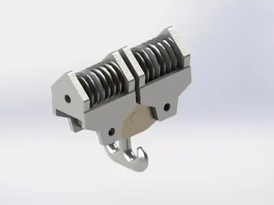 Gancho doble Free 3D model