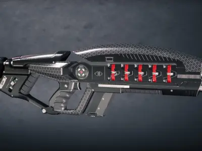 Modern Sci-Fi Rifles Bundle 4 3D model