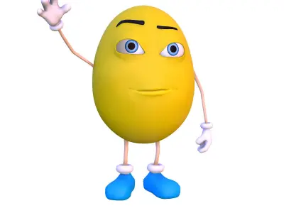 Cartoon Egg Free 3D model