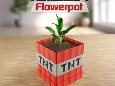 Minecraft TNT Pot Free 3D print model