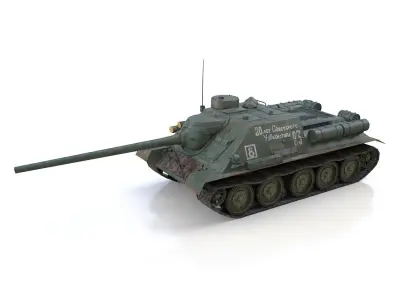 SU-100 - 23 - Soviet Tank Destroyer  3D model