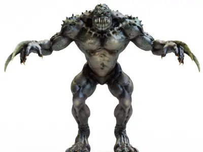 Green Wolverine Monster 3D model