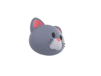 Prop128 Cat Head 3D model