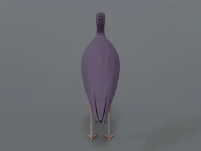 Low Poly Cartoon Abdim Stork Low-poly 3D model