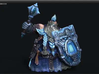 Dwarf warrior 3D model