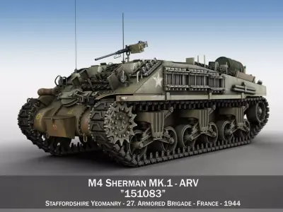 M4 Sherman ARV MK I - 151083 3D model