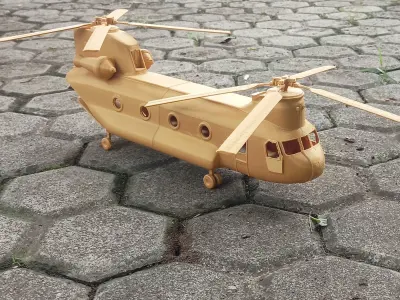 helicopter military cargo ch47 3D print model
