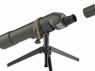 M49 Spotting Scope with Tripod Military Optic 3D model