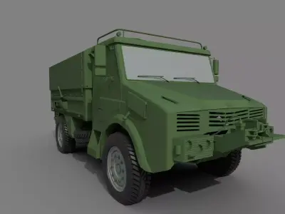 BMC 185 military Truck Low-poly 3D model