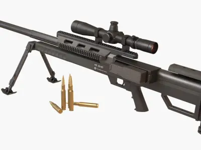 Steyr HS50-M1 Low-poly 3D model