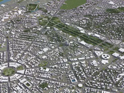 New Delhi Low-poly 3D model