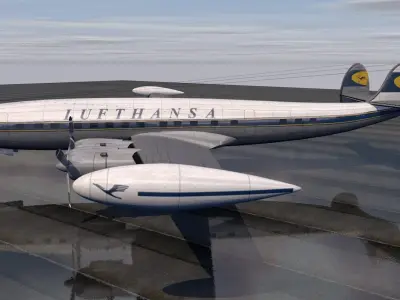 Lockheed L-1049 Super Constellation 3D model