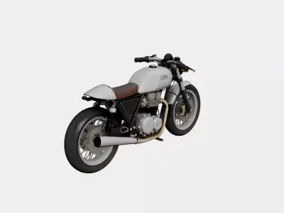 Cafe Racer Motorcycle 3D Model Vintage Frame Custom Bike 3D model purchase